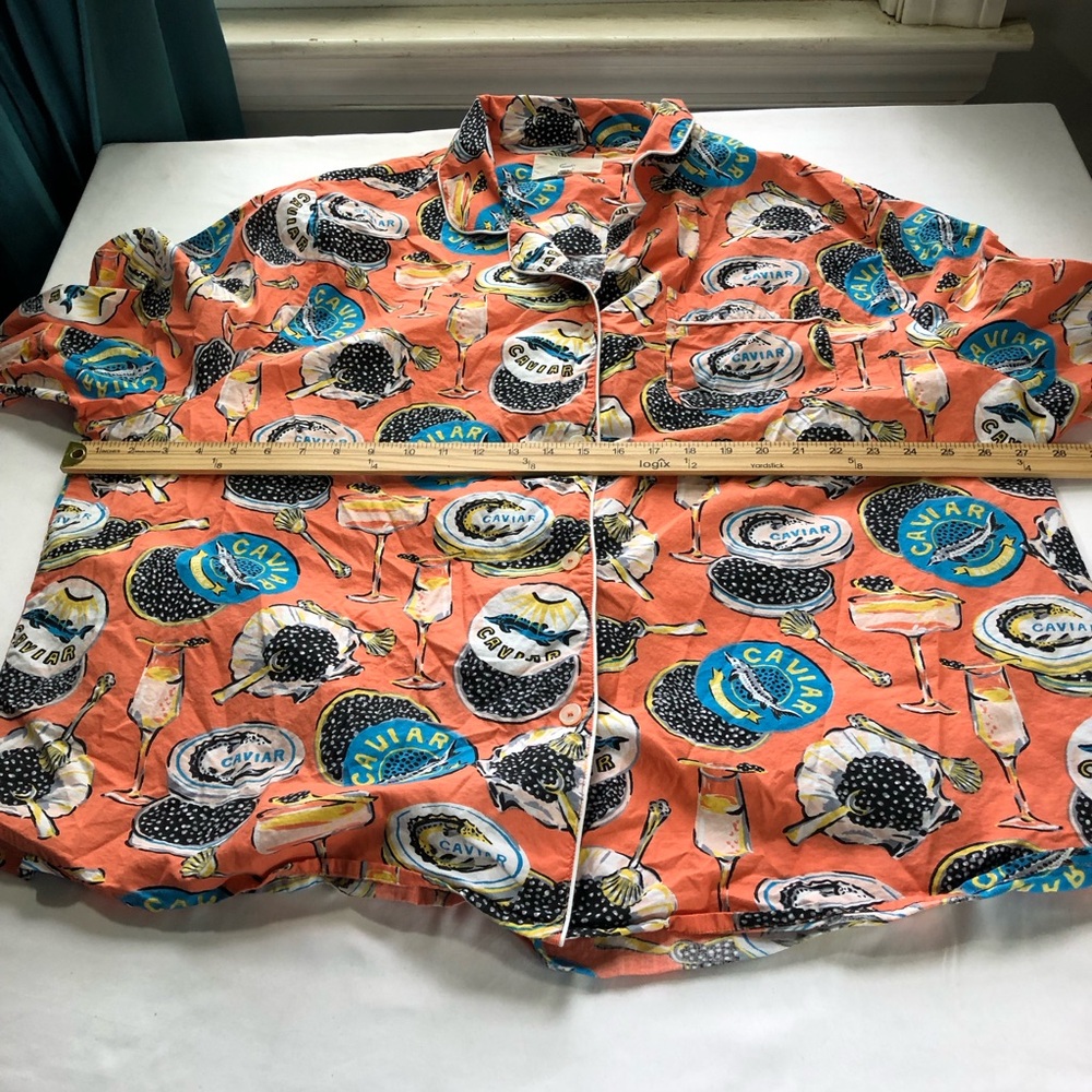 PrintFresh caviar champagne long sleeve pajama top and pants set womens 3X - Picture 8 of 12